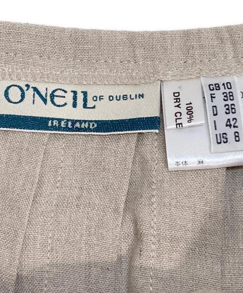 O'NEIL OF DUBLIN（オニールオブダブリン）O'NEIL OF DUBLIN (オニールオブダブリン) リネンラップスカート ベージュ サイズ:Mの古着・服飾アイテム