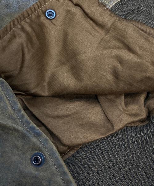 RRL（ダブルアールエル）RRL (ダブルアールエル) レザーフライトブルゾン ブラウン サイズ:Sの古着・服飾アイテム