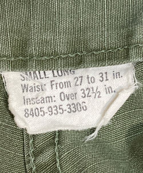 US ARMY（ユーエスアーミー）US ARMY (ユーエスアーミー) 60sジャングルファティーグパンツ カーキ サイズ:SL(Small Long)の古着・服飾アイテム