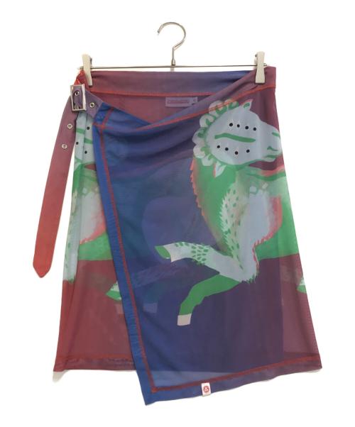 CHARLES JEFFREY LOVERBOY（チャールズ ジェフリー ラバーボーイ）CHARLES JEFFREY LOVERBOY (チャールズ ジェフリー ラバーボーイ) デザインラップスカート マルチカラー サイズ:Sの古着・服飾アイテム