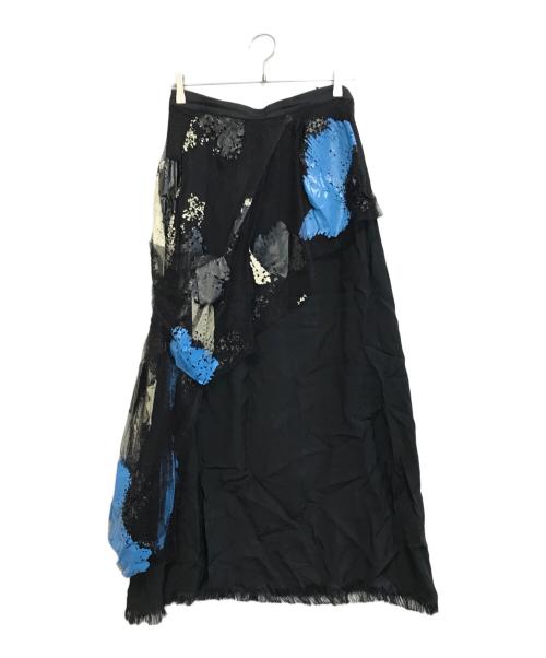 TOGA ARCHIVES（トーガアーカイブス）TOGA ARCHIVES (トーガアーカイブス) ペイントチュールスカート ブラック サイズ:SIZE M (38)の古着・服飾アイテム