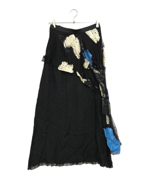 TOGA ARCHIVES（トーガアーカイブス）TOGA ARCHIVES (トーガアーカイブス) ペイントチュールスカート ブラック サイズ:SIZE M (38)の古着・服飾アイテム