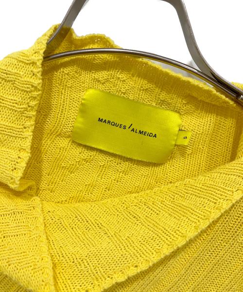MARQUES ALMEIDA（マルケス アルメイダ）MARQUES ALMEIDA (マルケス アルメイダ) アシンメトリーセーター イエロー サイズ:Sの古着・服飾アイテム
