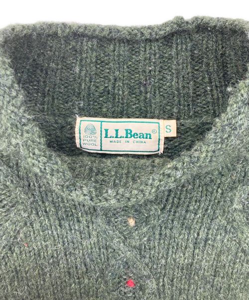 L.L.Bean（エルエルビーン）L.L.Bean (エルエルビーン) フラワー装飾ハイネックニット グリーン サイズ:Sの古着・服飾アイテム