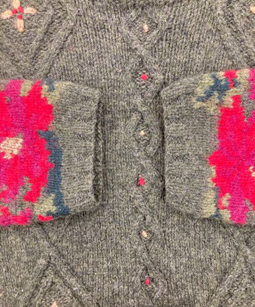 L.L.Bean（エルエルビーン）L.L.Bean (エルエルビーン) フラワー装飾ハイネックニット グリーン サイズ:Sの古着・服飾アイテム