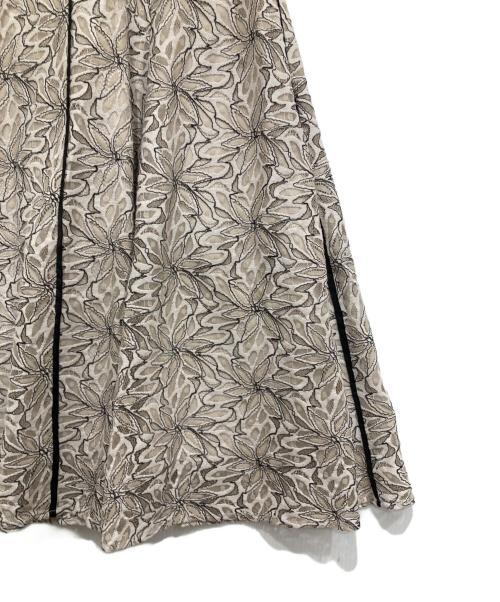 Mystrada（マイストラーダ）Mystrada (マイストラーダ) ライムレースフレアスカート ベージュ サイズ:36の古着・服飾アイテム