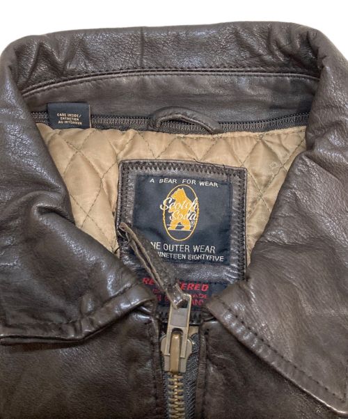 Golden Bear（ゴールデンベア）Golden Bear (ゴールデンベア) レザージャケット ブラウン サイズ:Mの古着・服飾アイテム