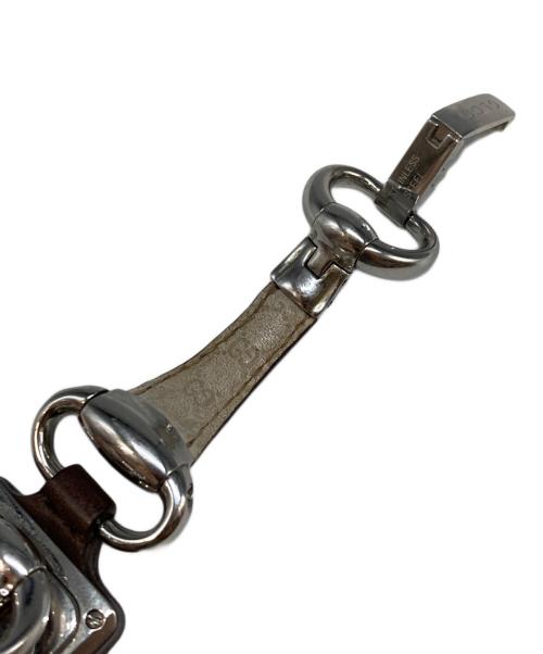 GUCCI（グッチ）GUCCI (グッチ) ホースビットデザインリストウォッチ ブラウンの古着・服飾アイテム