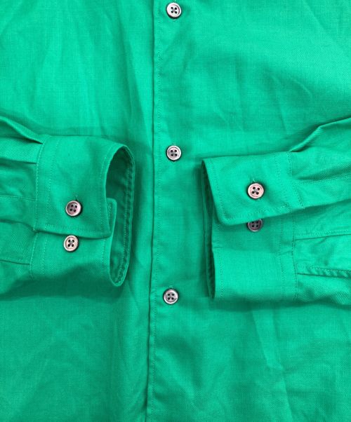 mb（エムビー）mb (エムビー) ハイエンド尾州ウールシャツ グリーン サイズ:Lの古着・服飾アイテム