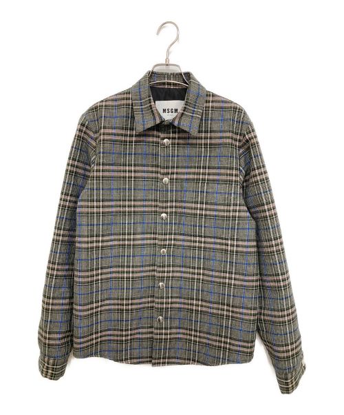 MSGM（エムエスジーエム）MSGM (エムエスジーエム) 中綿シャツジャケット グリーン サイズ:44の古着・服飾アイテム