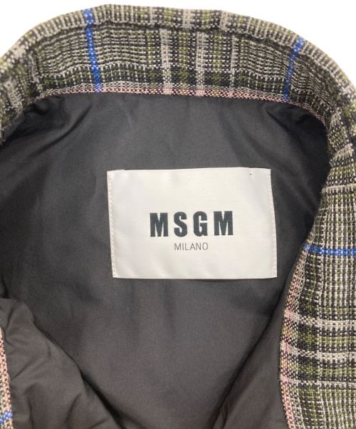 MSGM（エムエスジーエム）MSGM (エムエスジーエム) 中綿シャツジャケット グリーン サイズ:44の古着・服飾アイテム