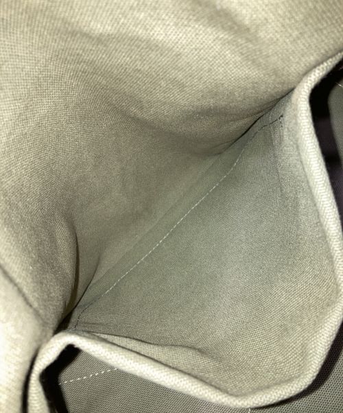 SLOW（スロウ）SLOW (スロウ) キャンパストートレザーバッグ オリーブの古着・服飾アイテム