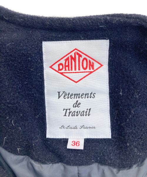 DANTON（ダントン）DANTON (ダントン) モッサノーカラーダウンコート ネイビー サイズ:36の古着・服飾アイテム