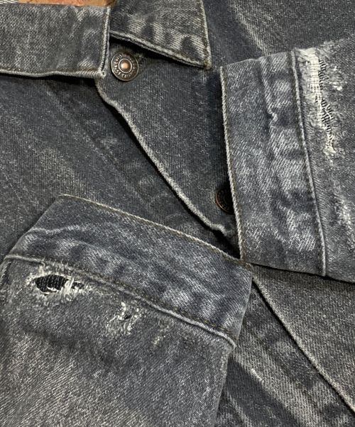LEVI'S（リーバイス）LEVI'S (リーバイス) 先染めブラックデニムジャケット ブラック サイズ:Lの古着・服飾アイテム