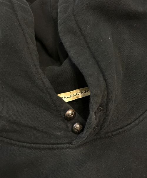 BALENCIAGA（バレンシアガ）BALENCIAGA (バレンシアガ) プルオーバーパーカー ブラック サイズ:XLの古着・服飾アイテム