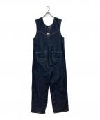 Something×FREAK'S STOREサムシング×フリークスストア）の古着「別注ボタンフライサロペット」｜ネイビー