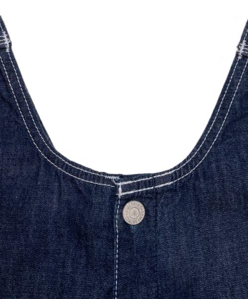 Something（サムシング）Something (サムシング) FREAK'S STORE (フリークスストア) 別注ボタンフライサロペット ネイビー サイズ:Mの古着・服飾アイテム