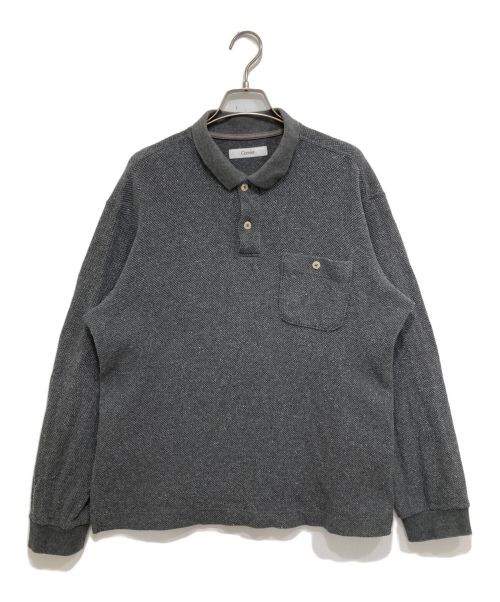 cornier（コルニエ）Cornier (コルニエ) SILK NEP HEAVY MOSS STITCH POLO SHIRTS グレー サイズ:Mの古着・服飾アイテム