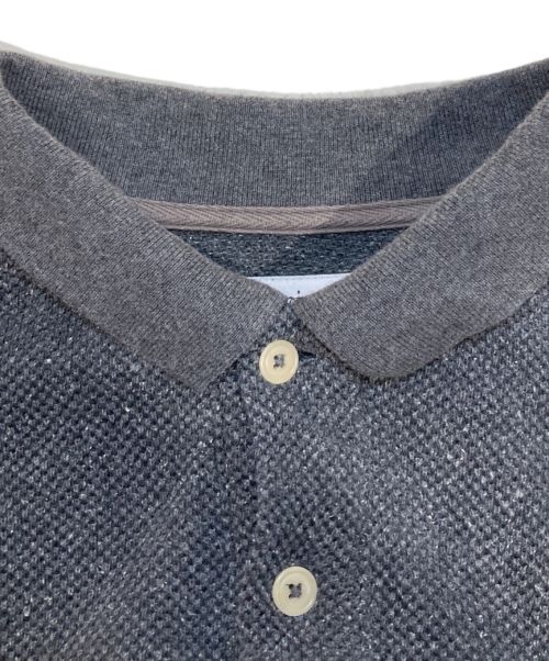 cornier（コルニエ）Cornier (コルニエ) SILK NEP HEAVY MOSS STITCH POLO SHIRTS グレー サイズ:Mの古着・服飾アイテム