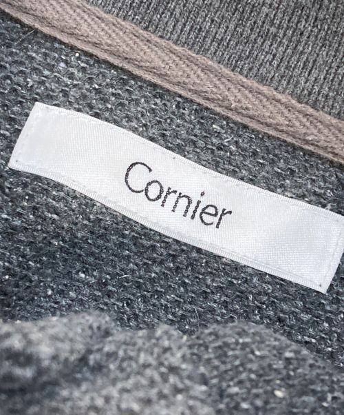 cornier（コルニエ）Cornier (コルニエ) SILK NEP HEAVY MOSS STITCH POLO SHIRTS グレー サイズ:Mの古着・服飾アイテム