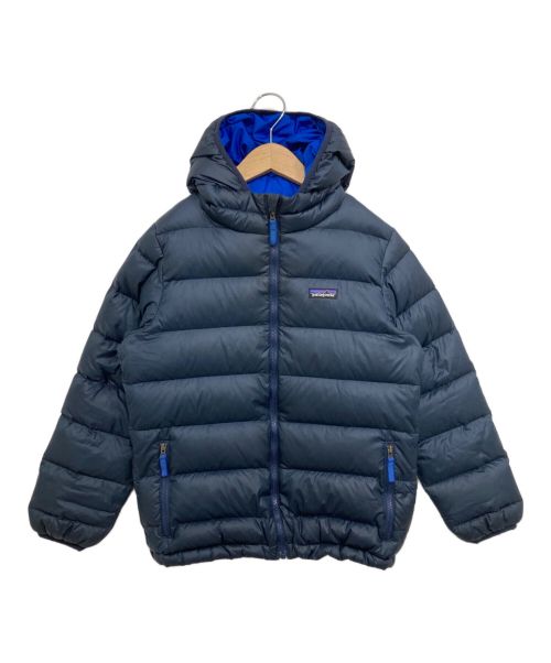 Patagonia（パタゴニア）Patagonia (パタゴニア) ボーイズハイロフトダウンセーターフーディー ネイビー サイズ:M/10の古着・服飾アイテム