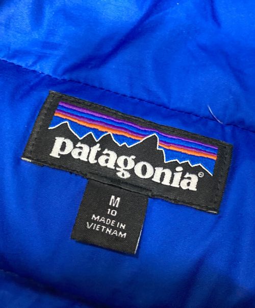 Patagonia（パタゴニア）Patagonia (パタゴニア) ボーイズハイロフトダウンセーターフーディー ネイビー サイズ:M/10の古着・服飾アイテム
