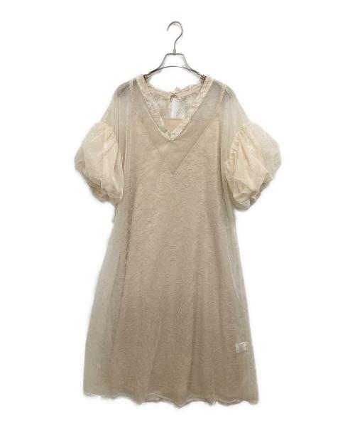 acka（エーシーケーエー）acka (エーシーケーエー) sheer loose one-piece ベージュ サイズ:2の古着・服飾アイテム