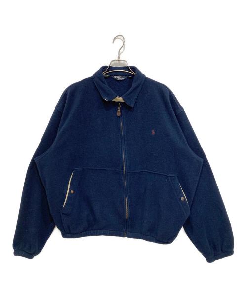 POLO RALPH LAUREN（ポロ・ラルフローレン）POLO RALPH LAUREN (ポロ・ラルフローレン) フリーススイングトップ ネイビー サイズ:XLの古着・服飾アイテム