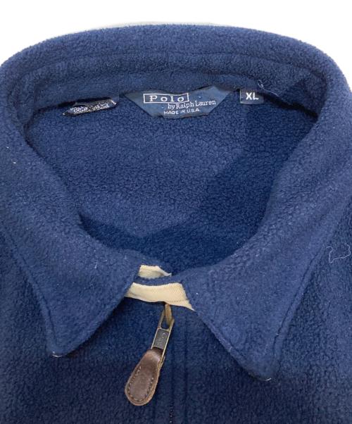 POLO RALPH LAUREN（ポロ・ラルフローレン）POLO RALPH LAUREN (ポロ・ラルフローレン) フリーススイングトップ ネイビー サイズ:XLの古着・服飾アイテム