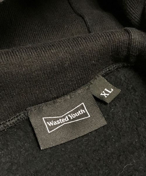 WASTED YOUTH（ウェイステッドユース）Wasted Youth (ウエステッド ユース) Don’t Bother Me Anymore hooded ブラック サイズ:XLの古着・服飾アイテム