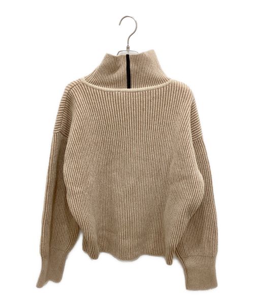 maison kitsune（メゾンキツネ）MAISON KITSUNE (メゾンキツネ) RIBBED PULLOVER ベージュ サイズ:XSの古着・服飾アイテム