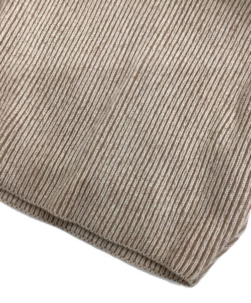 maison kitsune（メゾンキツネ）MAISON KITSUNE (メゾンキツネ) RIBBED PULLOVER ベージュ サイズ:XSの古着・服飾アイテム