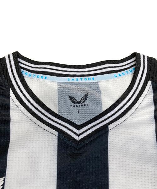 CASTORE（カストレ）CASTORE (カストレ) サッカーゲームシャツ ブラック×ホワイト サイズ:Lの古着・服飾アイテム