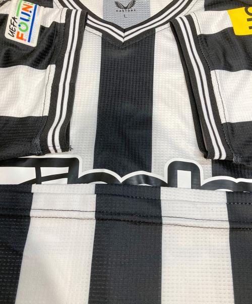 CASTORE（カストレ）CASTORE (カストレ) サッカーゲームシャツ ブラック×ホワイト サイズ:Lの古着・服飾アイテム
