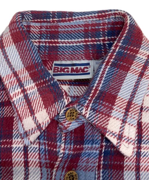 big mac（ビッグマック）BIG MAC (ビッグマック) チェックネルシャツ レッド サイズ:M Tallの古着・服飾アイテム