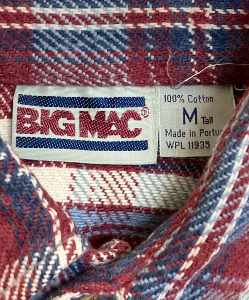 big mac（ビッグマック）BIG MAC (ビッグマック) チェックネルシャツ レッド サイズ:M Tallの古着・服飾アイテム