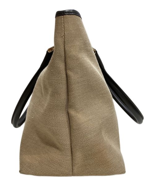 GUCCI（グッチ）GUCCI (グッチ) キャンバストートバッグ ブラウン×ベージュの古着・服飾アイテム