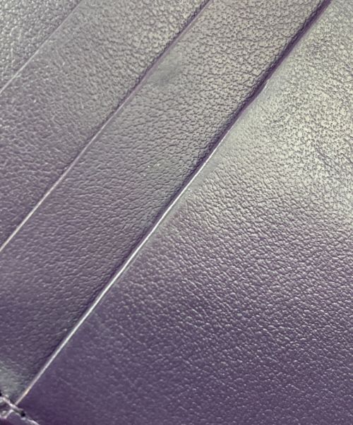 BOTTEGA VENETA（ボッテガベネタ）BOTTEGA VENETA (ボッテガベネタ) スモールカセット二つ折りファスナーウォレット パープルの古着・服飾アイテム