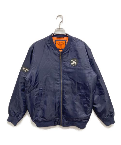 Hard Rock cafe（ハードロックカフェ）Hard Rock cafe (ハードロックカフェ) ナイロンブルゾン ネイビー サイズ:Sの古着・服飾アイテム
