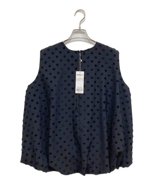 #Newans（ハッシュニュアンス）#Newans (ハッシュニュアンス) ノースリーブブラウス ネイビー サイズ:S 未使用品の古着・服飾アイテム