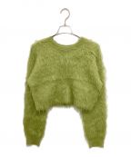 MAISON SPECIALメゾンスペシャル）の古着「Shaggy Short Length Knitwear」｜グリーン