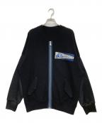 β MENベータメン）の古着「ハイブリッドニットブルゾン」｜ブラック