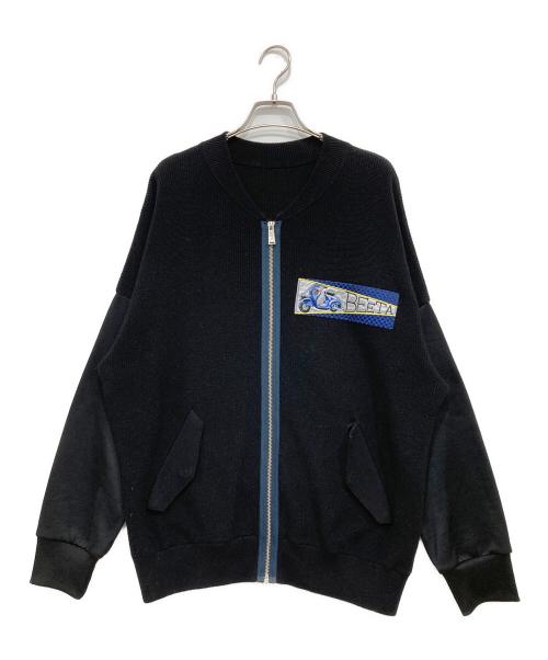 β MEN（ベータメン）β MEN (ベータメン) ハイブリッドニットブルゾン ブラック サイズ:Mの古着・服飾アイテム
