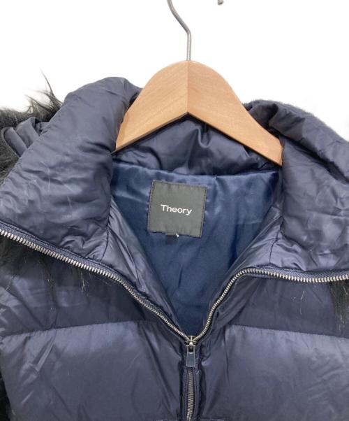 theory（セオリー）theory (セオリー) ファー付ダウンコート ネイビー サイズ:Sの古着・服飾アイテム