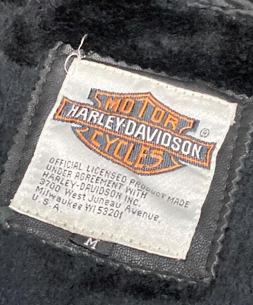 HARLEY-DAVIDSON（ハーレーダビッドソン）HARLEY-DAVIDSON (ハーレーダビッドソン) レザージャケット ブラック サイズ:Mの古着・服飾アイテム
