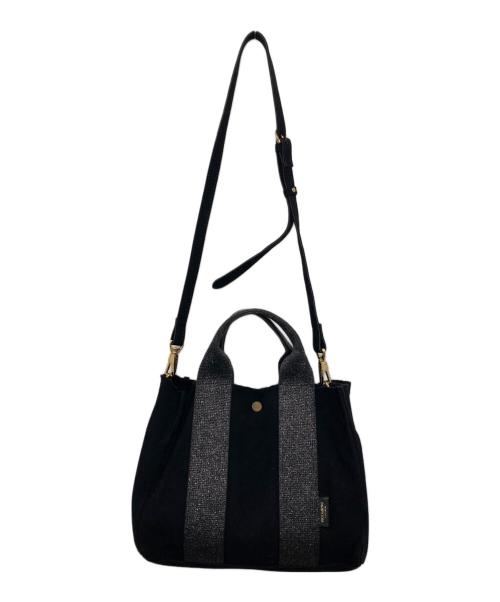 VIOLAd'ORO（ヴィオラドーロ）VIOLAd'ORO (ヴィオラドーロ) マイクロファイバースエード2WAYショルダーバッグ ブラックの古着・服飾アイテム