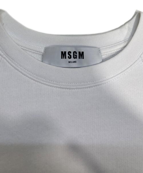 MSGM（エムエスジーエム）MSGM (エムエスジーエム) ロゴスウェット ホワイト サイズ:XSの古着・服飾アイテム