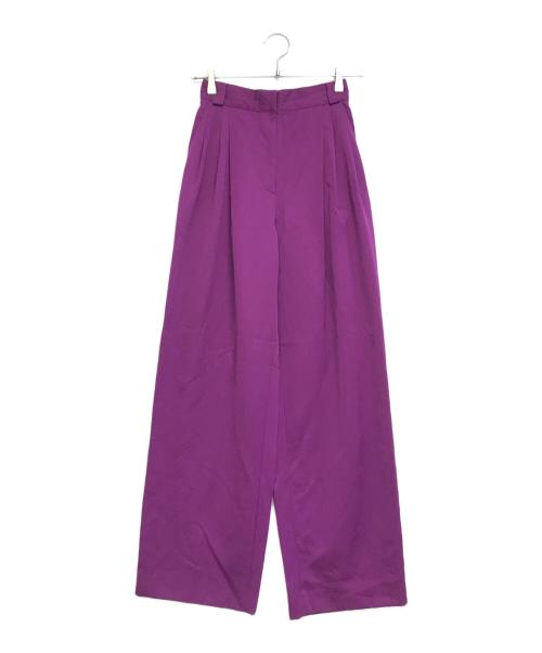 GIANNI VERSACE（ジャンニ・ヴェルサーチ）GIANNI VERSACE (ジャンニ・ヴェルサーチ) ギャバタックパンツ パープル サイズ:38の古着・服飾アイテム