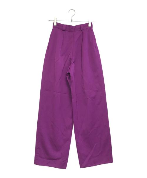 GIANNI VERSACE（ジャンニ・ヴェルサーチ）GIANNI VERSACE (ジャンニ・ヴェルサーチ) ギャバタックパンツ パープル サイズ:38の古着・服飾アイテム