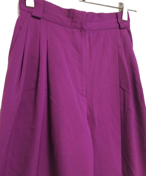 GIANNI VERSACE（ジャンニ・ヴェルサーチ）GIANNI VERSACE (ジャンニ・ヴェルサーチ) ギャバタックパンツ パープル サイズ:38の古着・服飾アイテム